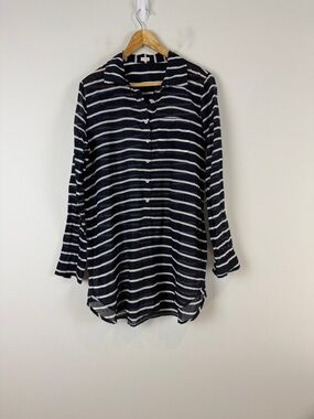 J. Crew Navy and White Striped Tunic